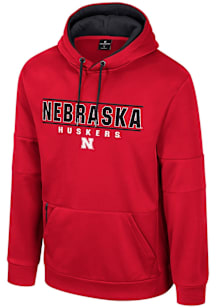Colosseum Nebraska Cornhuskers Mens Red Hits The Road Fleece Hood