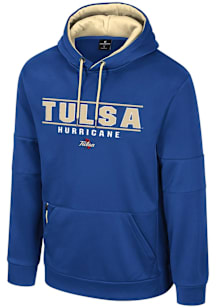 Colosseum Tulsa Golden Hurricane Mens Blue Hits The Road Fleece Hood