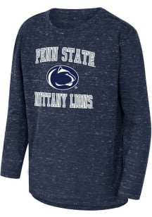 Youth Penn State Nittany Lions Navy Blue Colosseum Knobby No 1 Long Sleeve T-Shirt