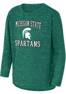 Youth Michigan State Spartans Green Colosseum Knobby No 1 Long Sleeve T-Shirt