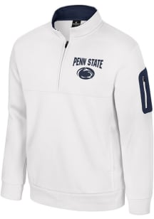 Mens Penn State Nittany Lions White Colosseum Hits The Road Fleece Qtr Zip Pullover