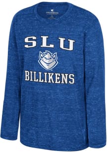 Colosseum Saint Louis Billikens Youth Blue Knobby No 1 Long Sleeve T-Shirt