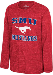 Colosseum SMU Mustangs Youth Red Knobby No 1 Long Sleeve T-Shirt
