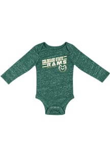 Colosseum Colorado State Rams Baby Green Knobby Fun Long Sleeve One Piece