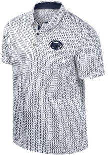 Mens Penn State Nittany Lions White Colosseum Reynolds Short Sleeve Polo Shirt