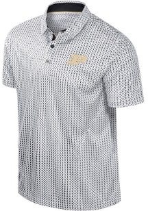 Mens Purdue Boilermakers White Colosseum Reynolds Short Sleeve Polo Shirt