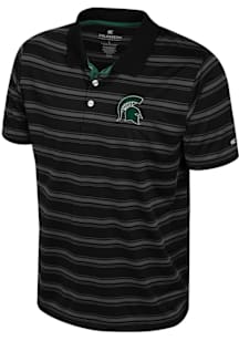Colosseum Michigan State Spartans Mens Black Milk Steak Short Sleeve Polo