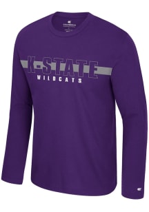 Mens K-State Wildcats Purple Colosseum Bar Long Sleeve T-Shirt