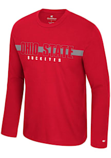 Colosseum Ohio State Buckeyes Red Bar Long Sleeve T-Shirt