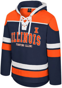 Mens Illinois Fighting Illini Navy Blue Colosseum Rivalry Hockey Hooded Sweatshirt