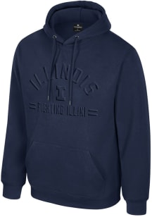 Mens Illinois Fighting Illini Navy Blue Colosseum New Member Hooded Sweatshirt
