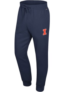 Mens Illinois Fighting Illini Navy Blue Colosseum Charlie Sweatpants
