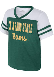 Colosseum Colorado State Rams Toddler Girls Green Space Opera Short Sleeve T-Shirt