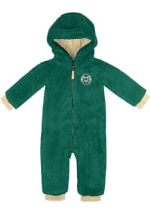 Colosseum Colorado State Rams Baby Green Ko-Dan Sherpa Loungewear One Piece Pajamas