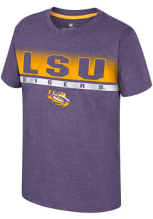 Colosseum LSU Tigers Youth Purple Finn Short Sleeve T-Shirt