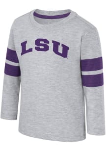 Colosseum LSU Tigers Toddler Grey Dewy Long Sleeve T-Shirt