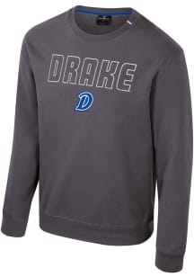 Colosseum Drake Bulldogs Mens Charcoal Zion Long Sleeve Crew Sweatshirt