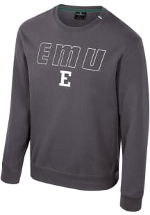 Colosseum Eastern Michigan Eagles Mens Charcoal Zion Long Sleeve Crew Sweatshirt