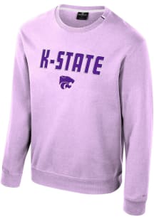 Mens K-State Wildcats Lavender Colosseum Zion Crew Sweatshirt