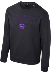 Mens K-State Wildcats Black Colosseum Zion Crew Sweatshirt