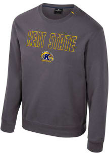 Colosseum Kent State Golden Flashes Mens Charcoal Zion Long Sleeve Crew Sweatshirt