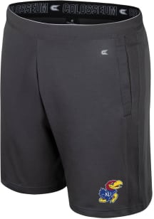 Colosseum Kansas Jayhawks Mens Charcoal Forget Shorts