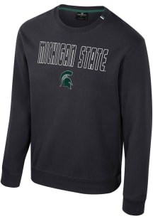 Mens Michigan State Spartans Black Colosseum Zion Crew Sweatshirt