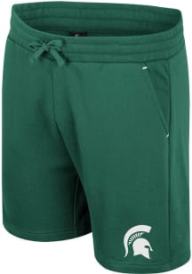 Mens Michigan State Spartans Green Colosseum Trinity Fleece Shorts