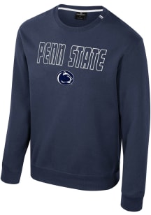 Mens Penn State Nittany Lions Navy Blue Colosseum Zion Crew Sweatshirt