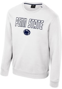 Mens Penn State Nittany Lions White Colosseum Zion Crew Sweatshirt