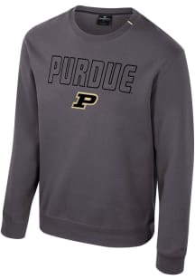 Mens Purdue Boilermakers Charcoal Colosseum Zion Crew Sweatshirt