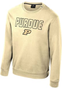 Mens Purdue Boilermakers Gold Colosseum Zion Crew Sweatshirt