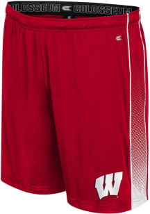 Mens Wisconsin Badgers Red Colosseum Online Shorts