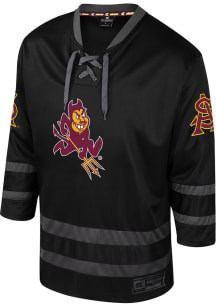 Colosseum  Arizona State Sun Devils Mens Black On The Ice Hockey Jersey