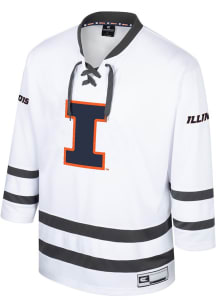 Mens Illinois Fighting Illini White Colosseum On The Ice Hockey Jersey