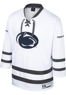 Colosseum  Penn State Nittany Lions Mens White On The Ice Hockey Jersey