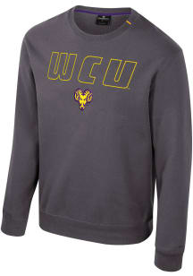 Colosseum West Chester Golden Rams Mens Charcoal Zion Long Sleeve Crew Sweatshirt