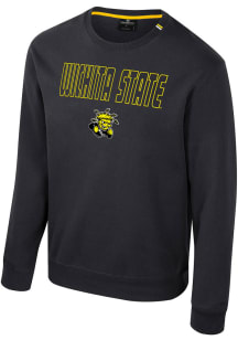 Colosseum Wichita State Shockers Mens Black Zion Long Sleeve Crew Sweatshirt