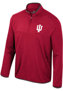 Colosseum Indiana Hoosiers Mens Cardinal Potential Long Sleeve Qtr Zip Pullover