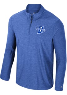 Colosseum Indiana State Sycamores Mens Blue Revolution Windshirt Long Sleeve Qtr Zip Pullover
