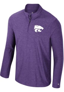 Mens K-State Wildcats Purple Colosseum Revolution Windshirt Qtr Zip Pullover