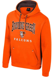 Colosseum Bowling Green Falcons Mens Orange Zion Long Sleeve Hoodie