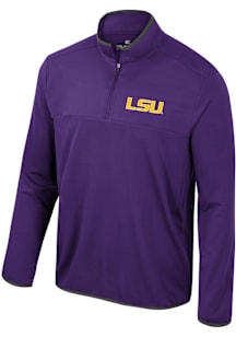 Colosseum LSU Tigers Mens Purple Potential Long Sleeve Qtr Zip Pullover