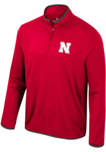 Mens Nebraska Cornhuskers Red Colosseum Potential Qtr Zip Pullover