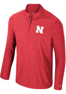 Mens Nebraska Cornhuskers Red Colosseum Revolution Windshirt Qtr Zip Pullover