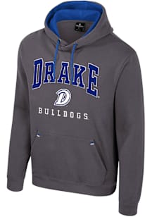 Colosseum Drake Bulldogs Mens Charcoal Zion Long Sleeve Hoodie