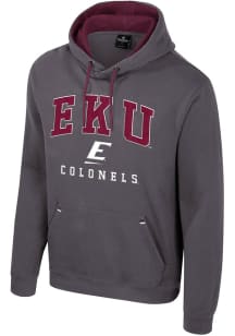 Colosseum Eastern Kentucky Colonels Mens Charcoal Zion Long Sleeve Hoodie