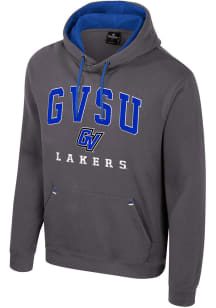 Colosseum Grand Valley State Lakers Mens Charcoal Zion Long Sleeve Hoodie