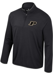 Mens Purdue Boilermakers Black Colosseum Potential Qtr Zip Pullover