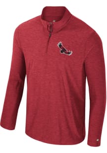 Colosseum Saint Josephs Hawks Mens Cardinal Revolution Windshirt Long Sleeve Qtr Zip Pullover